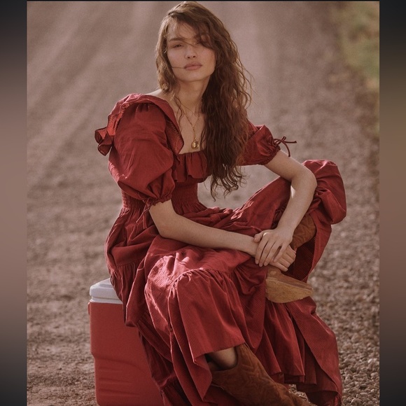 Corinne Dress Fall Capsule Limited Edition size XS Burgundy - Picture 3 of 13